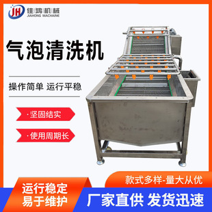 果蔬气泡清洗机 玉米清洗设备佳鸿 大姜土豆中草药去泥去杂清洗线