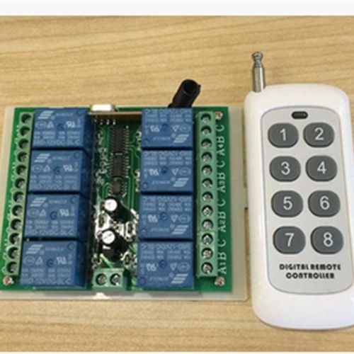 12V8路无线遥控开关 8路控制器 继电器开H关 多功能 M4T4L4 新款