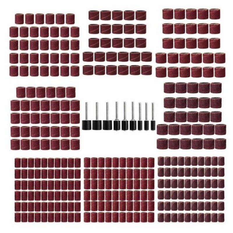 338pcs Drum Sanding Kit Sanding Bands DruMms 1/2  1/4  3