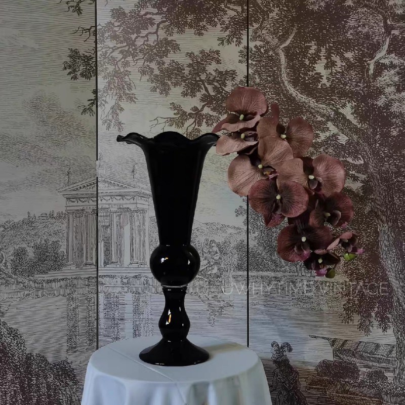 1990s法式中古高品质花瓶花器 手工琉O璃软装复古家居摆件
