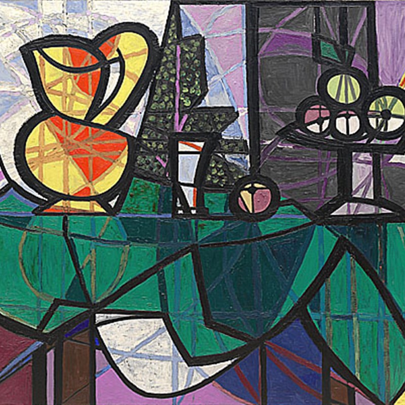 餐厅挂画立体抽象静物p水果装饰画毕加索油画手绘临摹仿制世界名图片
