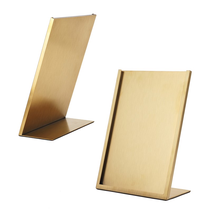 不锈钢创意广告牌展示o牌立式卡台A4桌面宣传牌商场价格牌陈列架