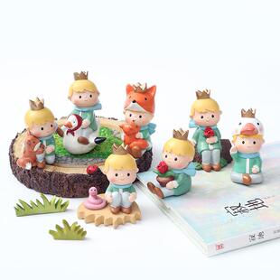 爆款创意车载摆件卡通可爱小王子树脂工艺品生日蛋糕装饰礼品