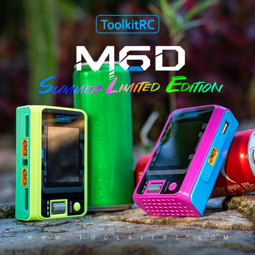 ToolkitRC M6D夏日限定版平衡充电器6s锂电双路500W航模无人机FPV