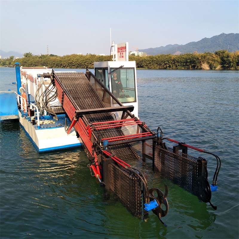 水域河道割草船 全自动河面漂浮物保洁船 水域清漂水花生打捞船