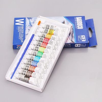 12 Colors Tubes 6ml Paint Tube Drawing Painting Watercolor P