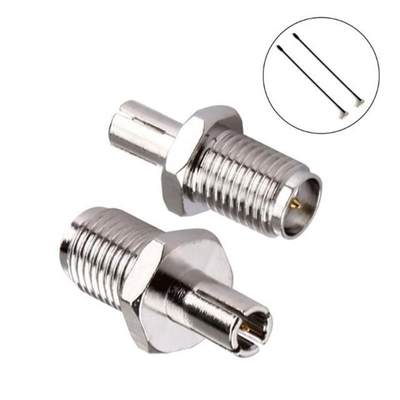 1 Set SMA to TS9 RF Coaxial Adapter Male Female Coax Connect