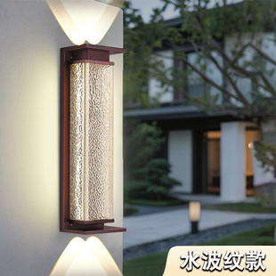 户外太阳能壁灯防水室外露台酒店别墅大门外墙柱子现代简约洗墙灯