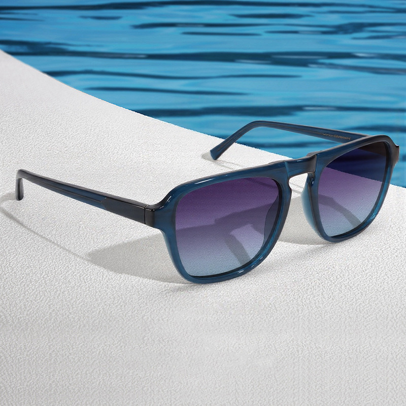 日本品质太阳镜板材方框男开车防紫外线休闲风出游拍照遮阳偏光太