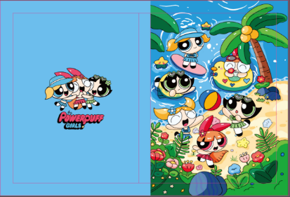 thumbnail for Clearance Order: The Powerpuff Girls Color Page Notebook, High-Value Girlish Planner, Student Thickened Cartoon Diary