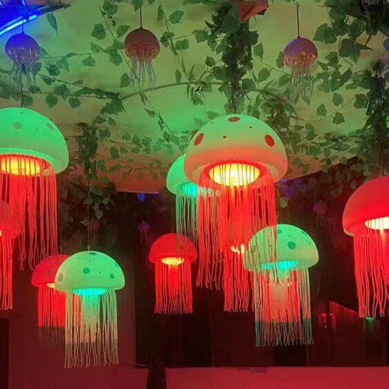 led七彩水母灯户外防水庭院灯街道景观网红吊灯挂树灯节日装饰灯