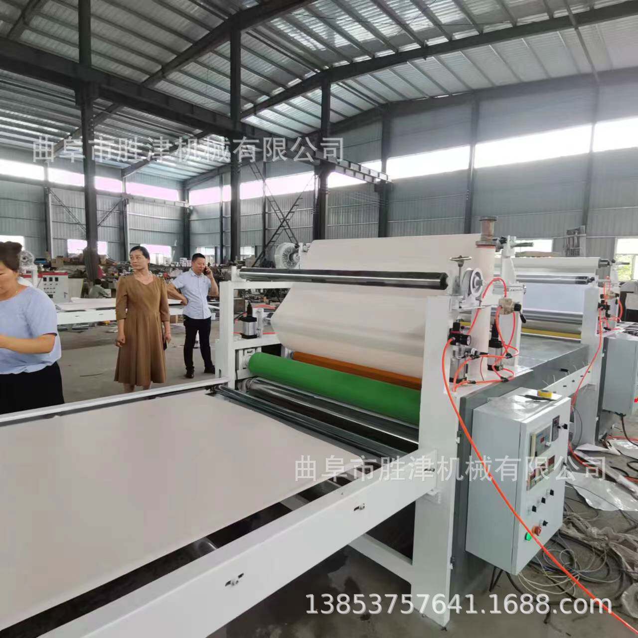 板材木纹纸贴面机大型木工机械多层冷压贴面贴纸机
