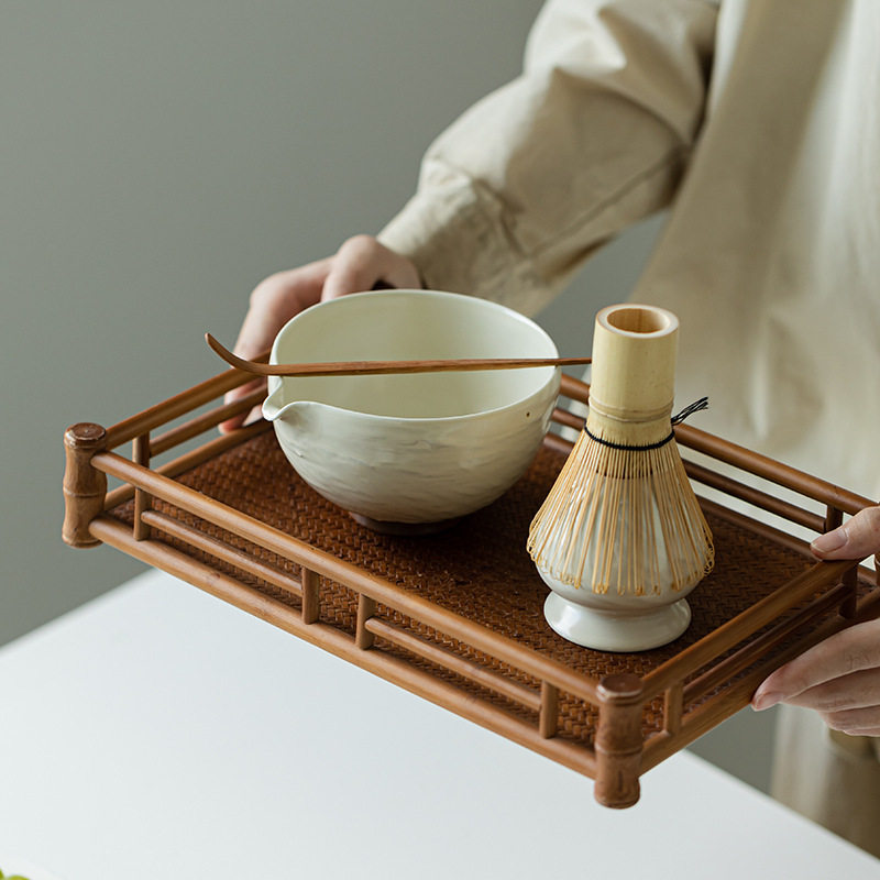 日式抹茶碗渐变色大号陶瓷打抹茶碗宋代点茶工具套装搅拌器茶筅立