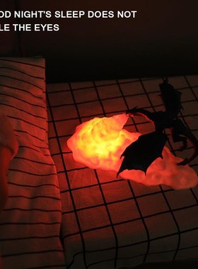 3d Printed Fire Breathing Dragon Shape Lamp NigSht Light For