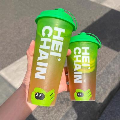 奶茶杯钉做90口径膜内贴注塑杯柠檬茶杯子700ml一次性商用带盖500