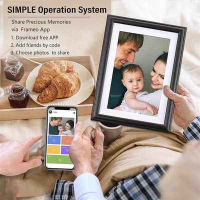 WiFi Digital Photo Frame 10 inch ToGuch Screen HD Display Wo