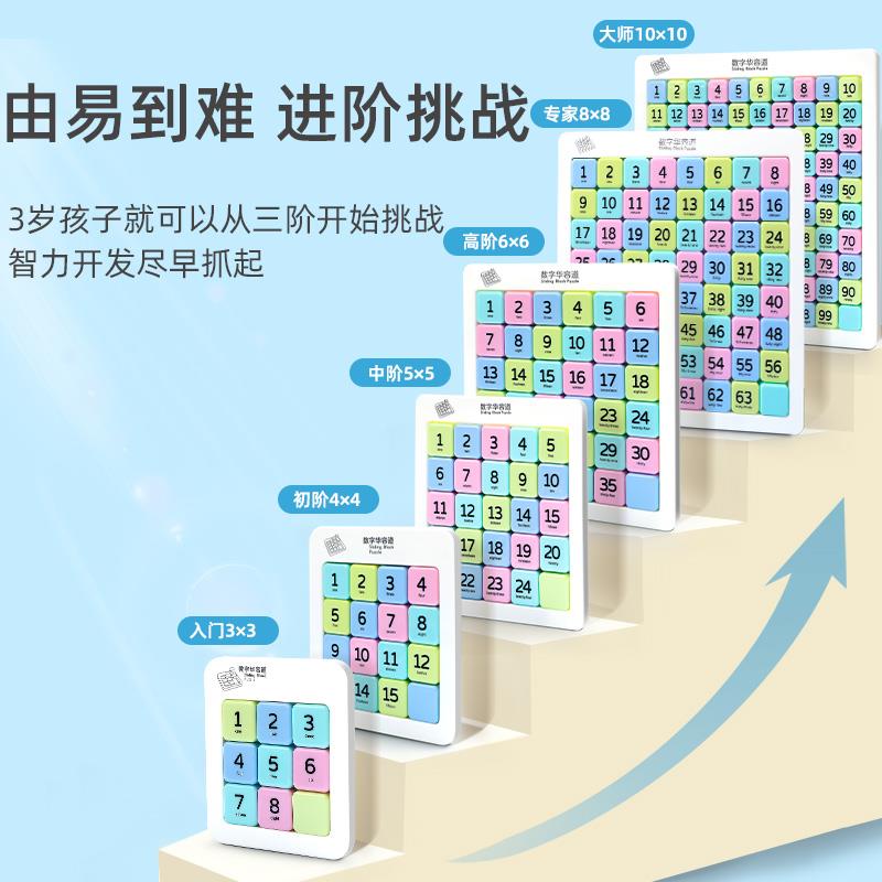 磁力数益字华道维滑动拼图三国小学1生数学2版儿童五容阶思智玩具