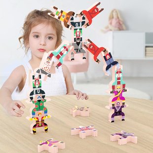 儿童大力士平衡叠叠乐积木人偶叠罗汉叠高益智桌游戏宝宝亲子玩具