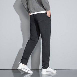 潮流男长EC98 男青年运动卫裤 秋冬新款 新疆长绒棉松紧腰系绳休闲裤
