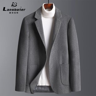 男式 羊毛西装 秋冬新款 修身 外套EC02 毛呢西服韩版 潮流商务休闲西装