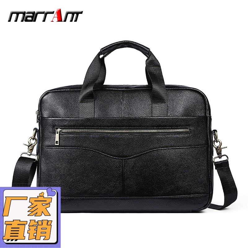 真皮男包男士休闲商务公文包横款男式单肩斜挎包手提包男潮gd82