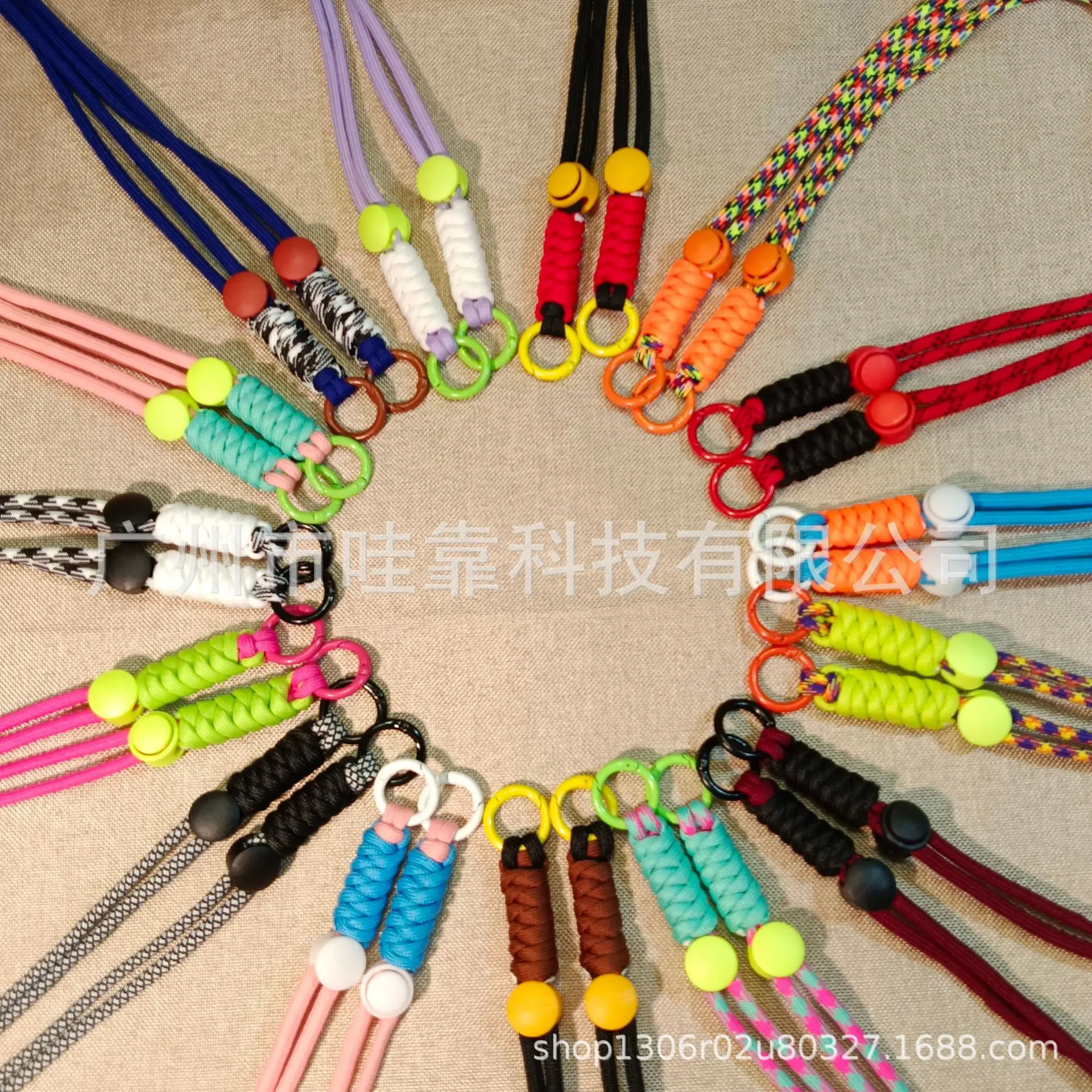 手机背夹挂绳斜挎可调节绳子编织挂绳双扣手机壳可拆防丢解放双手