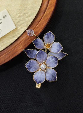 手工diy造花非遗绒花发夹盘发花