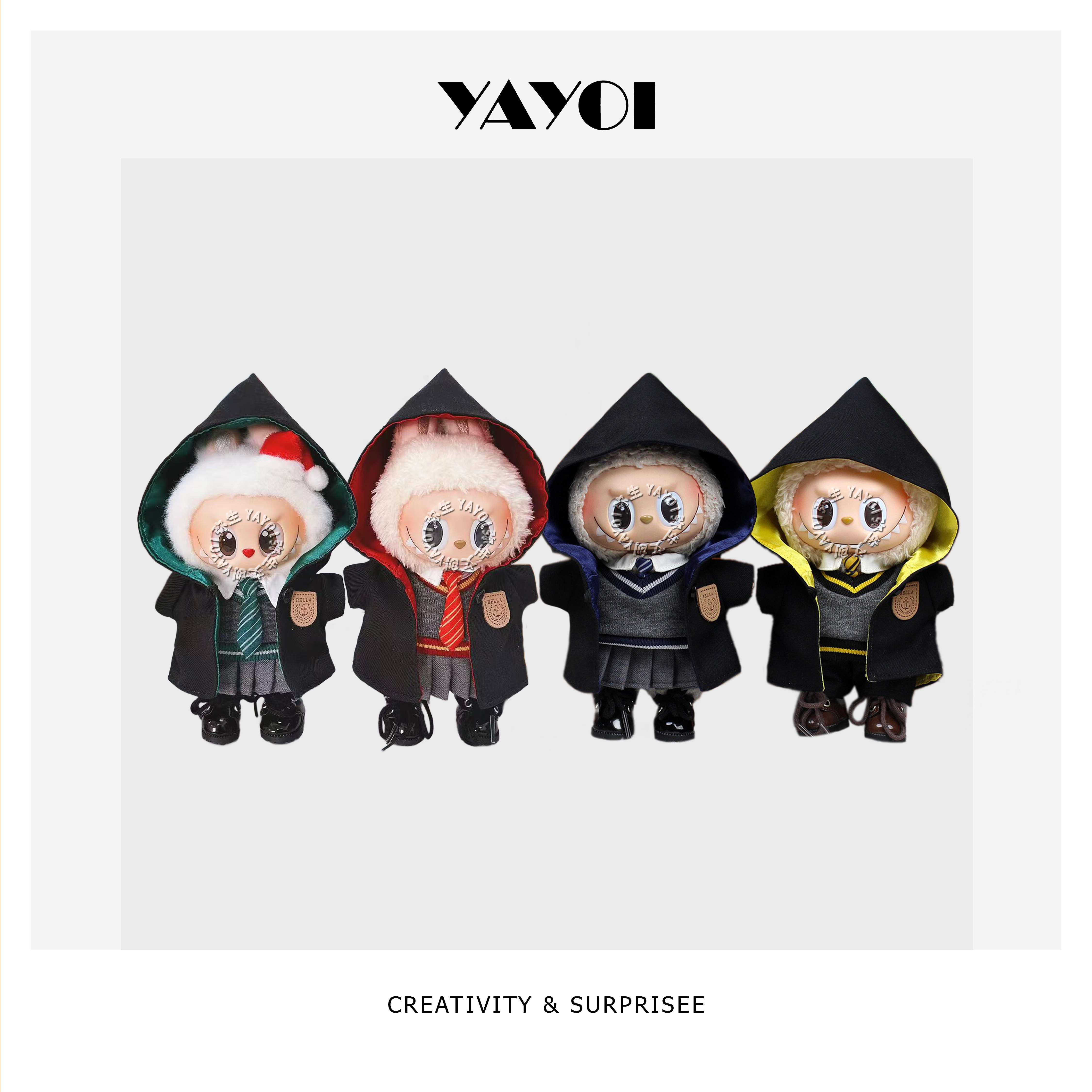 仅娃衣】一二三代labubu心动马卡龙衣服拉布布豆乳霍格沃茨校服,模玩/动漫/周边/娃圈三坑/桌游,棉花娃娃/毛绒玩具娃衣,淘宝优惠券,粉丝福利购,淘宝优惠卷