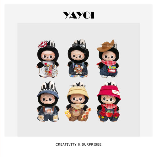 labubu4.0心底密码拉布布背带裤