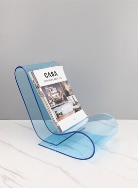 欧式轻奢压克力摇椅杂志架v摆件玄关客厅卧室茶几电视柜家居装饰