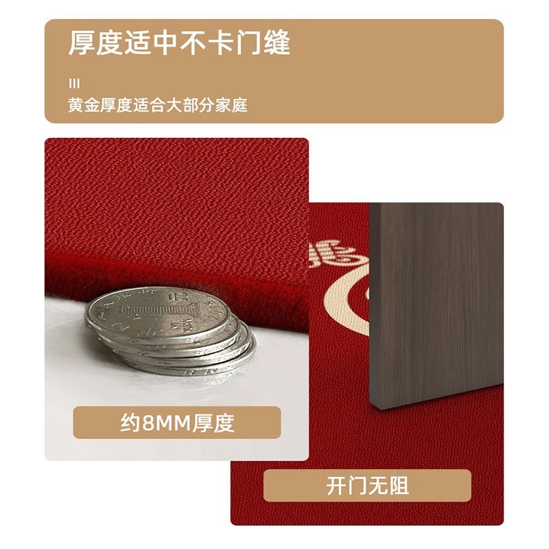 门口地垫进门家用红色乔迁喜庆入A户E门地垫玄关地垫门前室外脚垫