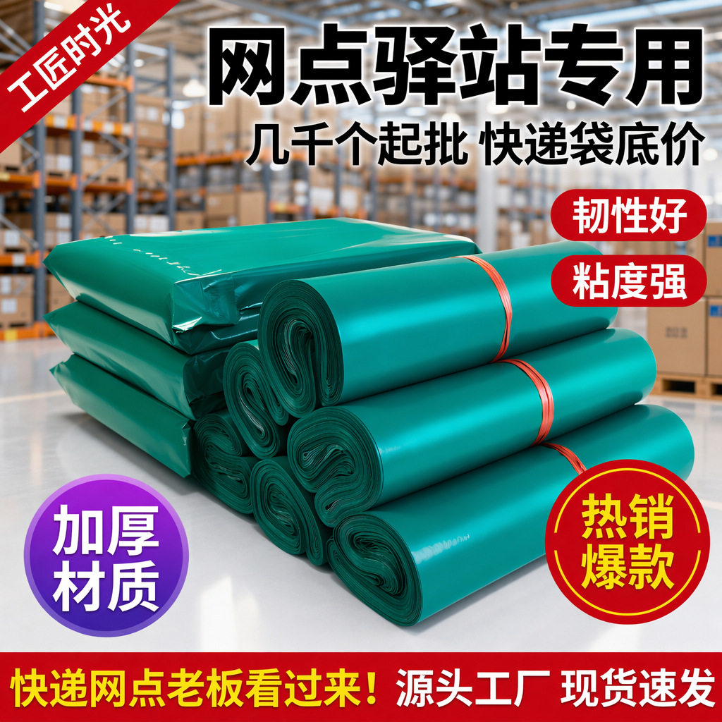 绿色加厚服装物流快递打包袋子