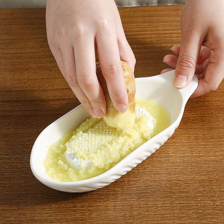 家用陶瓷研磨器手动磨姜碗姜蓉蒜泥婴儿辅食研磨工具