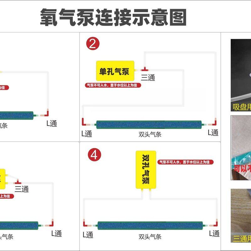 水族增氧气泵气泡石气条鱼缸气泡条气泡石造景气帘装饰气盘石