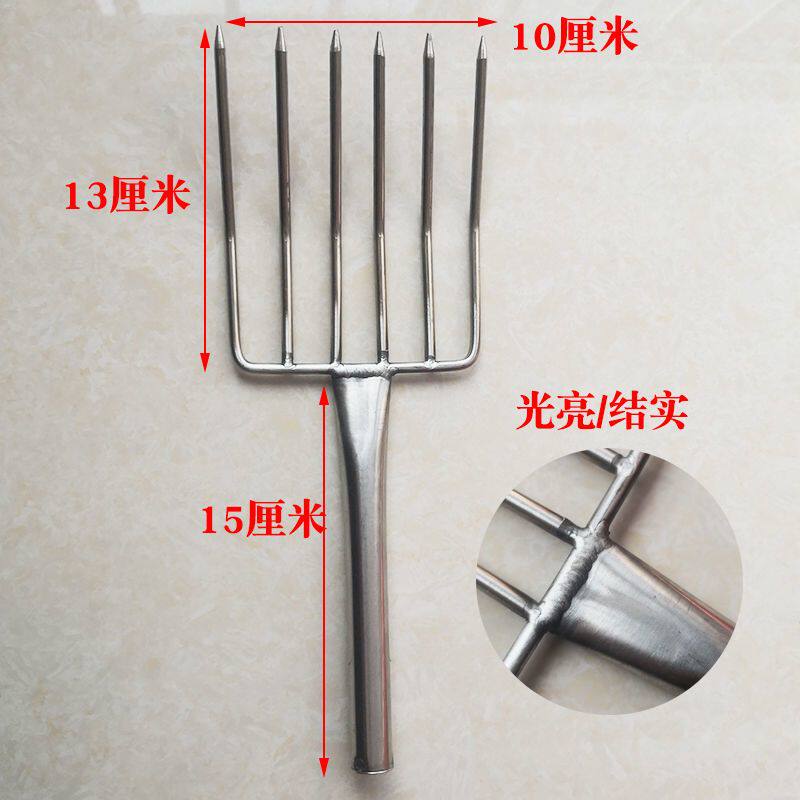 家用食堂新款不锈钢五齿米饭叉子豆芽叉子厨房盛饭捞菜大叉子