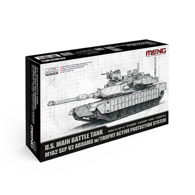 MENG 1/72美国M1A2 SEP V2主战坦克带战利品主动防护 72-016