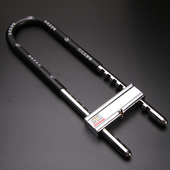 锁具家用商铺拉手锁头大门锁 双门U型锁 长梁加长挂锁 h玻璃门锁