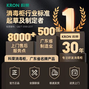 科荣商用消毒柜家用餐饮食堂大容量立式I双门二星级高温消毒柜饭