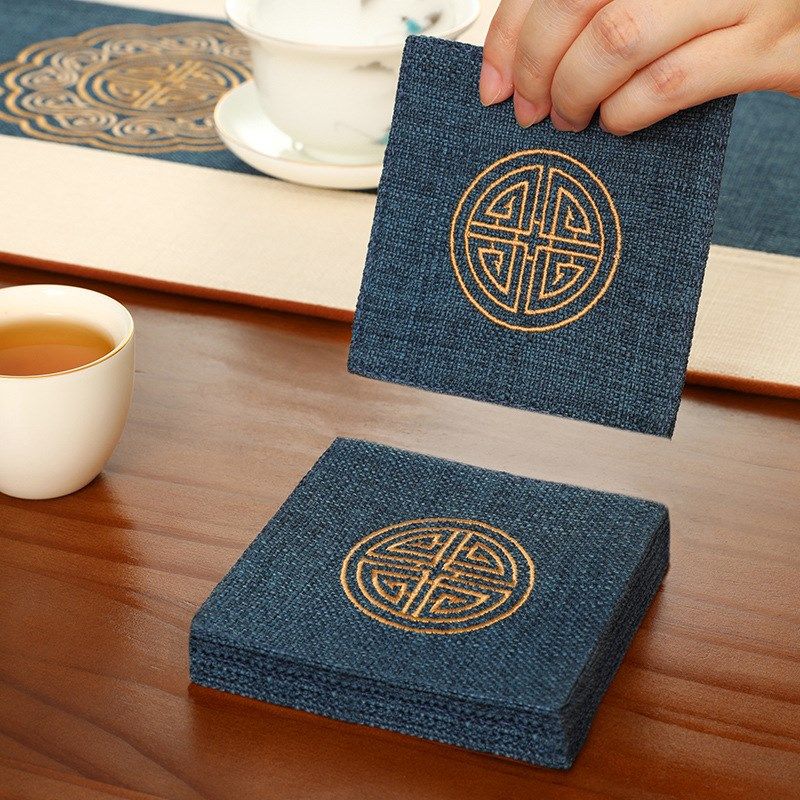 德国品质茶杯垫防水茶席r桌布刺绣布艺茶道茶餐垫防烫隔热茶几垫,居家布艺,餐垫,淘宝优惠券,粉丝福利购,淘宝优惠卷