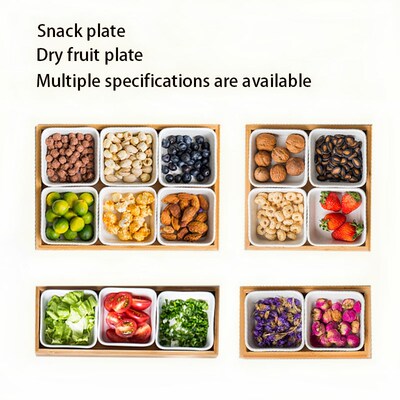 MDZF Ceramic Snack Plate Set zDessert Plate Dry Fruit Tray S