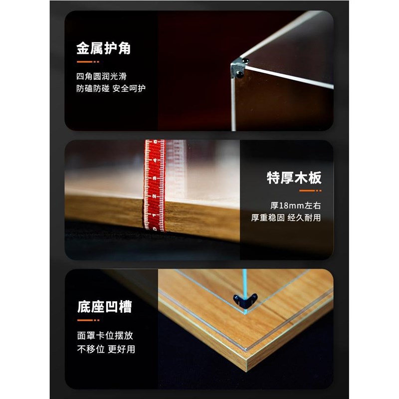 适用10255城市o中心亚克力展示盒高乐积木模型木质底座防尘罩