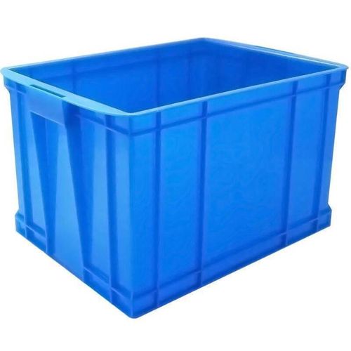 兰诗LAUTEE520封闭箱加高加厚塑料周转箱长方形收纳Y箱蓝色595