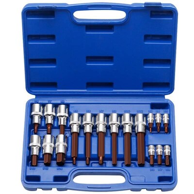 1/2内六角套筒套装sq2加硬大飞棘轮电动扳手六棱套筒批头组套维修