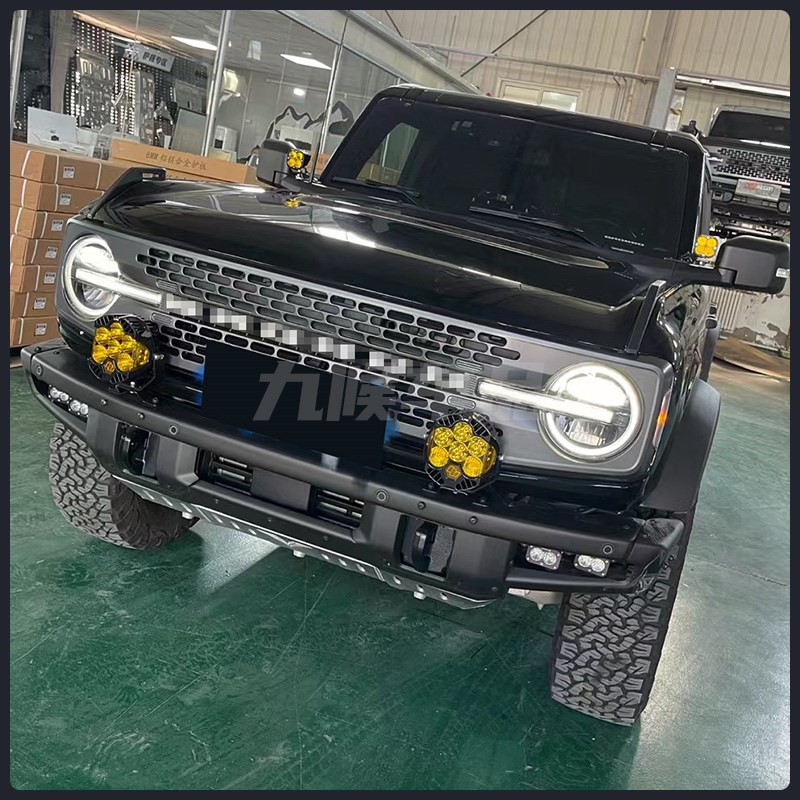 适用福特国产烈马BRONCO改装巴哈前雾灯前杠射N灯BAJA射灯雾灯支