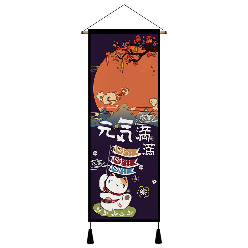 日式挂旗料理店布艺挂画客t厅玄关装饰画和风寿司店居酒屋民宿挂图片