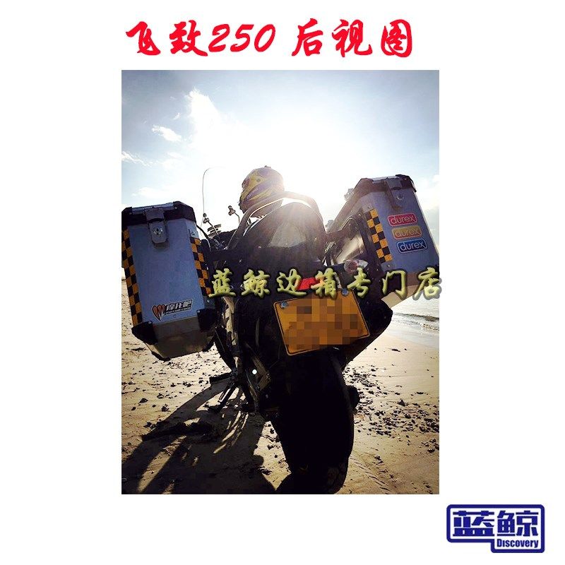 雅马哈飞致250改装铝合金箱天剑王250边箱蓝鲸边箱W摩托车铝合金