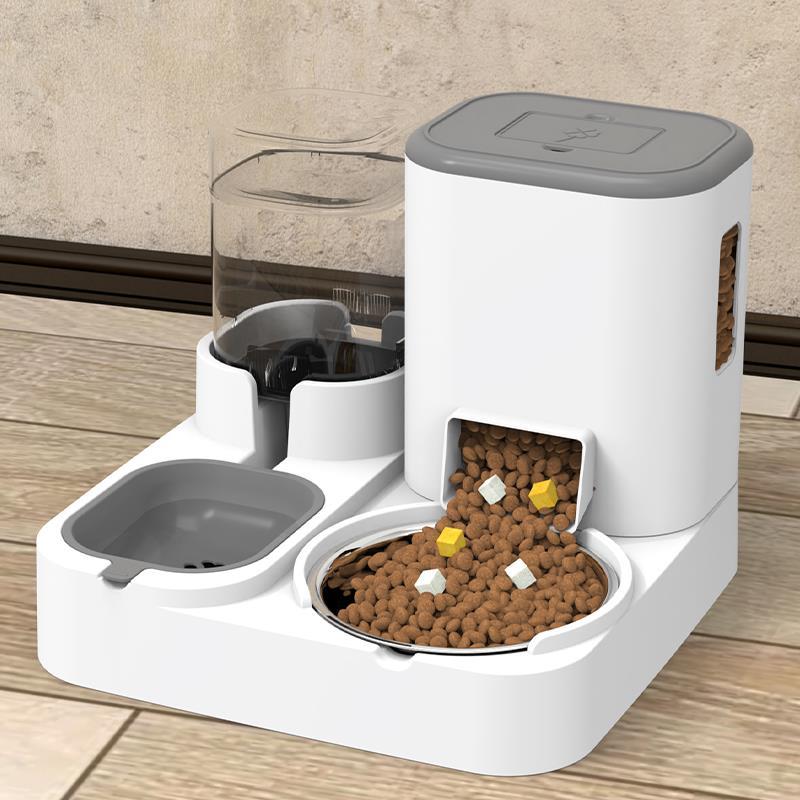 猫猫碗狗盆碗猫食猫咪粮水自动喂食器饮一体盆喝水双碗物宠用猫品