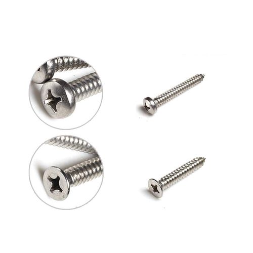 570pcs 304不锈钢圆头/平w头十字自攻螺丝钉组合套装M3/M4/M5/M6