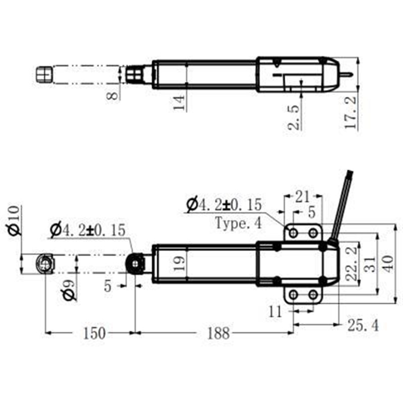 直流电机小型动24v12vt6v直电动杆往覆伸缩微型推杆器推拉流迷你