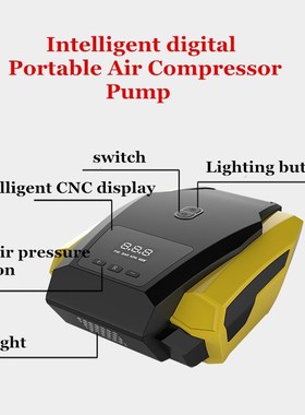 Digitacl Tire Inflator DC 12 Volt Car Portable Air Compresso
